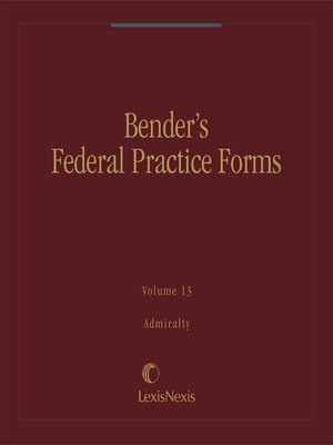 cover image of Bender's Federal Practice Forms
